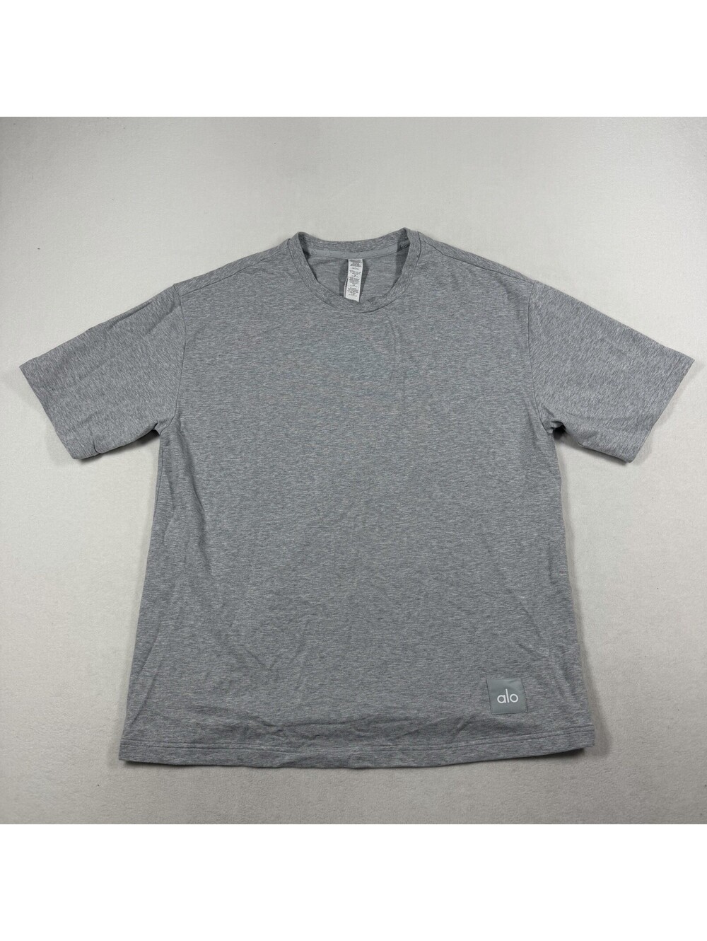 Alo Yoga Mens Grey Double Take Short Sleeve T-Shirt M1224R Size M